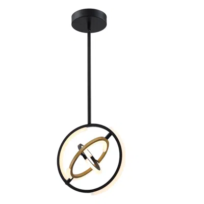 Artcraft Trilogy  Led 13" Pendant Black And Gold