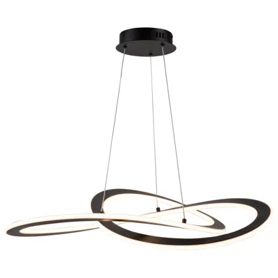 Artcraft Wave Collection Integrated Led Chandelier, Black