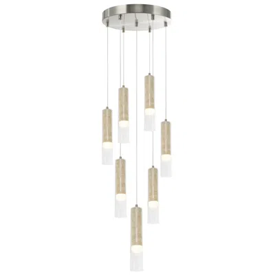 Artcraft Zara 12.5" Wide 7-light Brushed Nickel Led Chandelier
