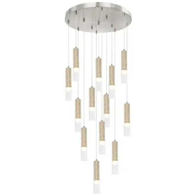 Artcraft Zara 20" Wide 13-light Brushed Nickel Led Chandelier