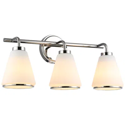 Artcraft Zoey 22" Wide Polished Nickel 3-light Bath Light