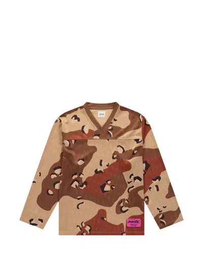 Arte Antwerp Aero Camouflage-print Mesh T-shirt In Multi