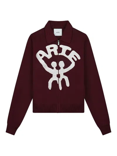 Arte Antwerp All Together Zipped Cardigan In Red