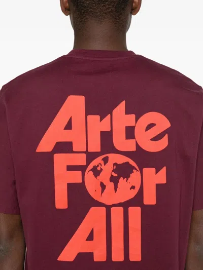 Arte Antwerp "arte For All" T-shirt In Burgundy