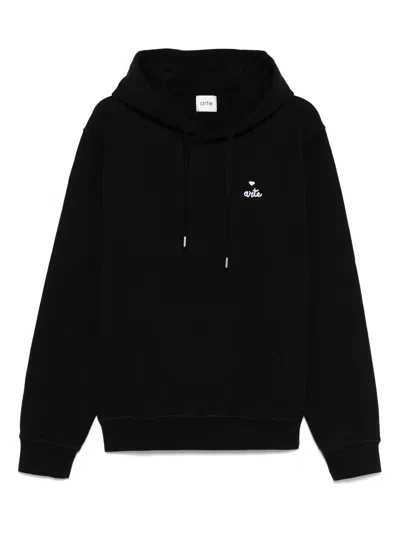 Arte Antwerp Arte Heart Logo Hoodie In Black