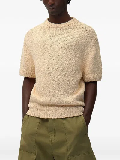 Arte Antwerp Back Graphic Knit T`shirt In Brown