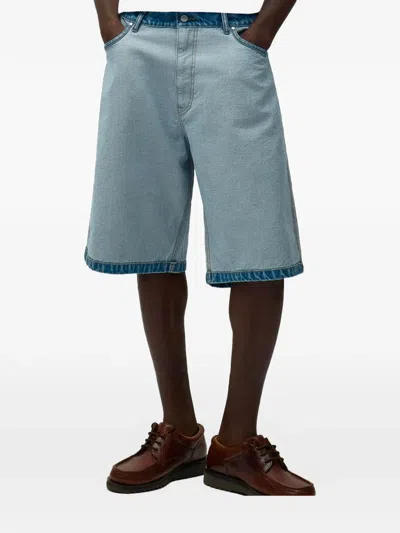 Arte Antwerp Belt-loop Pocket Shorts In Blue