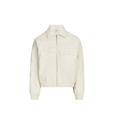 Arte Antwerp Blouson Grainé À Logo In White