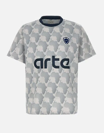 Arte Antwerp Blue Football T Shirt Relaxed Fit