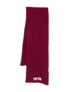 Arte Antwerp Cable-knit Scarf In Burgundy