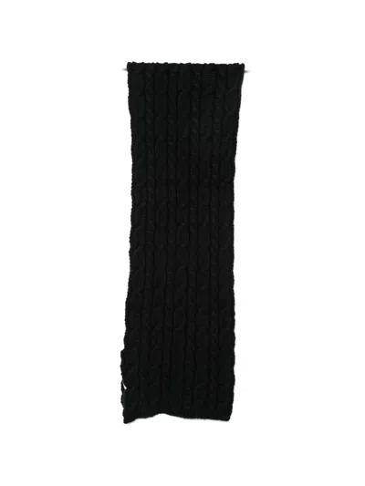 Arte Antwerp Cable-knit Scarf In Black