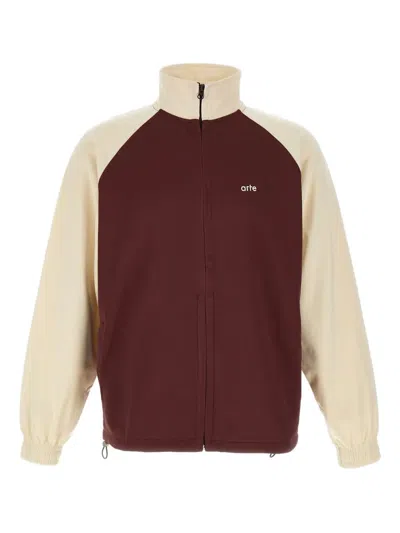 Arte Antwerp Carded Raglan-sleeve Jacket In Red