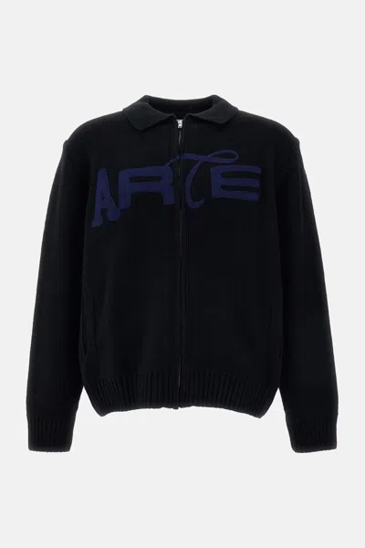 Arte Antwerp Cardigan Energy With Zip And Logo In Black