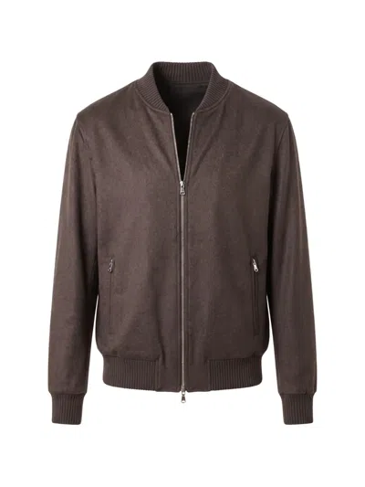Arte Antwerp Cashmere Bomber Jacket In Brown