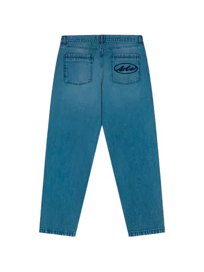 Arte Antwerp Circle Logo Pocket Pants In Blue