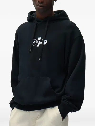 Arte Antwerp Collage Logo-print Hoodie In Black