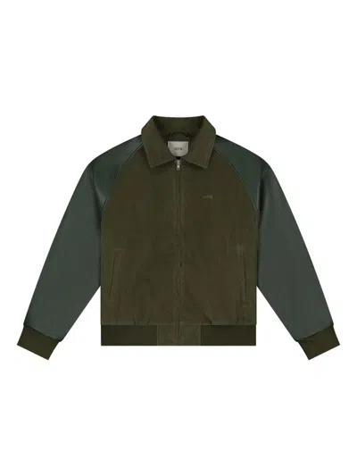 Arte Antwerp Corduroy Bomber Jacket In Green