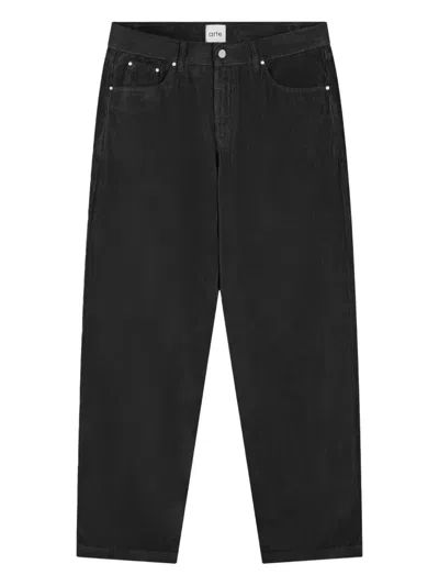 Arte Antwerp Corduroy Tapered-leg Trousers In Black