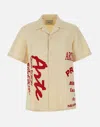 Arte Antwerp Cream Cotton Short Sleeve Shirt