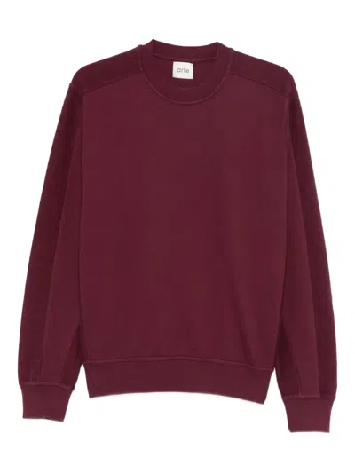 Arte Antwerp Crew-nck Sweatshirt In Burgundy