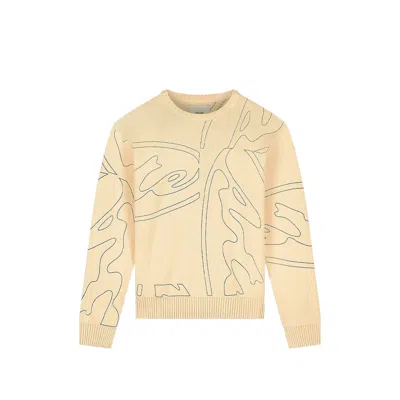 Arte Antwerp Crew Neck Long-sleeve Sweater In Neutral