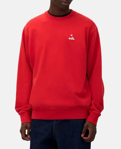 Arte Antwerp Crew Neck Sweatshirt With Logo In Red