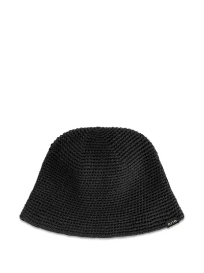 Arte Antwerp Crochet Bucket Hat In Black