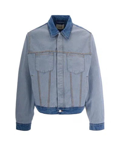 Arte Antwerp Denim Bleach Coat For Men