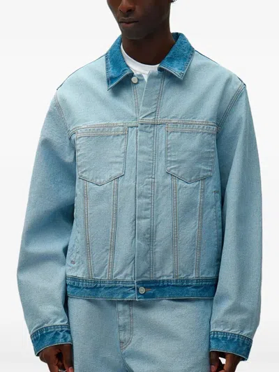 Arte Antwerp Denim "inside Out" Jacket In Brown