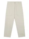Arte Antwerp Double-pocket Cotton Trousers In Neutral