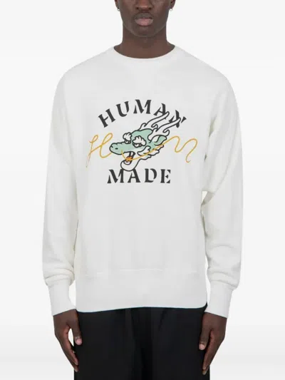 Arte Antwerp Dragon-print Crew-neck T-shirt In White