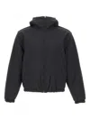 Arte Antwerp Elasticated-trims Fleece-panel Hooded Jacket In Black