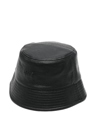 Arte Antwerp Embossed Bucket Beanie Hat In Black