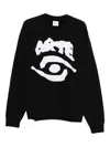 Arte Antwerp Embroidered-eye Sweatshirt In Black