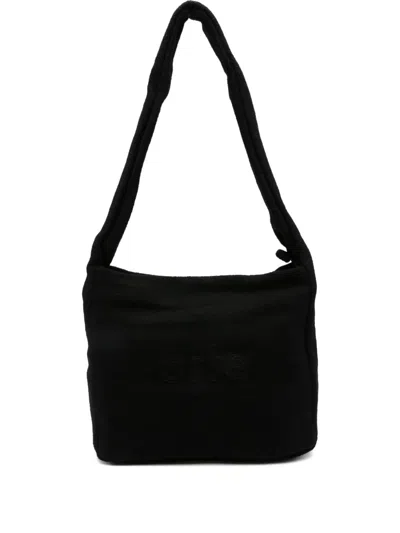Arte Antwerp Embroidered-logo Shouder Bag In Black