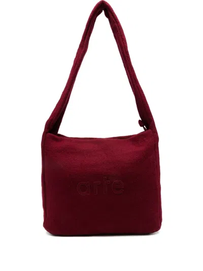 Arte Antwerp Embroidered-logo Tote Bag In Red