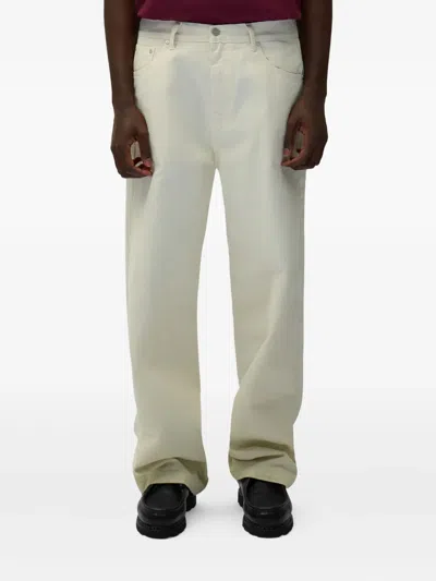 Arte Antwerp Eye-detail Straight-leg Jeans In White