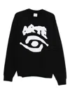 Arte Antwerp Embroidered-eye Sweatshirt In Black