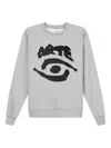 Arte Antwerp Eye-print Long-sleeved Sweatshirt In Gray