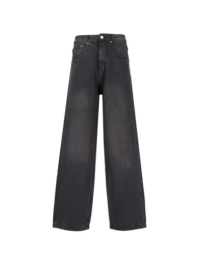 Arte Antwerp Faded Baggy Jeans In Gray