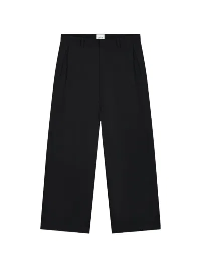 Arte Antwerp Gallery Pleated Wool Trousers In Black