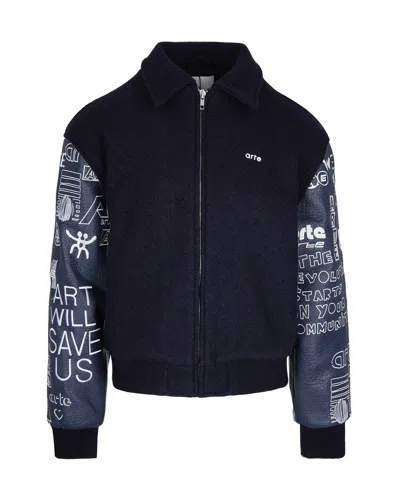 Arte Antwerp Giubbino Graffiti Varsity Navy In Black