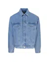 Arte Antwerp Giubbino Logo Bird Denim In Bleached