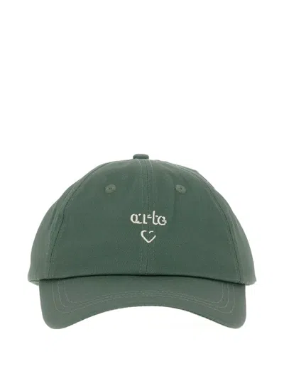 Arte Antwerp Heart Logo Embroidered Cap In Green