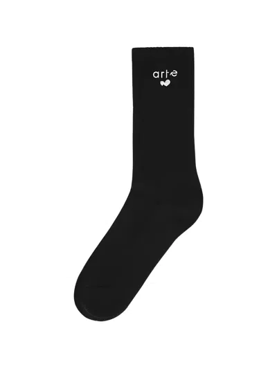 Arte Antwerp Heart Logo Socks In Black
