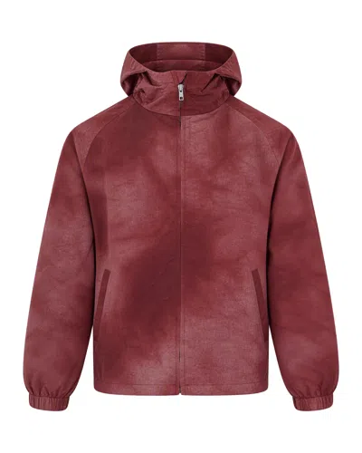 Arte Antwerp Hooded Zip Jacket In Burgundy