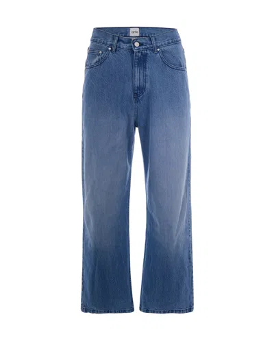 Arte Antwerp Circle Logo Jeans Denim Bleach In Blue