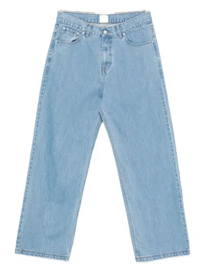 Arte Antwerp Light-wash Straight-leg Jeans In Blue