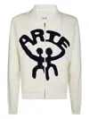 Arte Antwerp Logo Cardigan In Neutral
