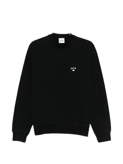 Arte Antwerp Logo-embroidered Sweatshirt In Black